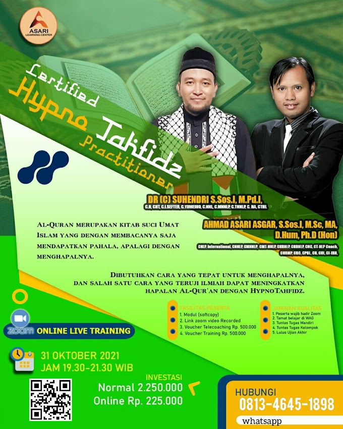 Certified Hypno-Tahfidz Practitioner Batch 3