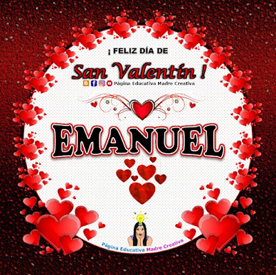 Feliz Día de San Valentín - Nombre Emanuel