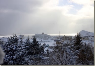 Le port sous la neige