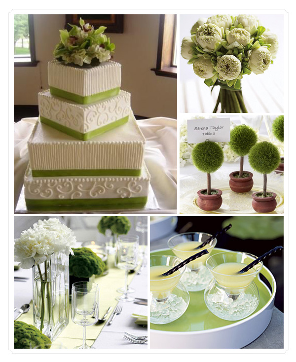 green wedding cakes