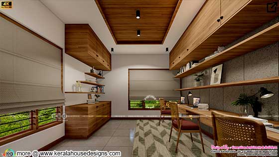 Study room interior design in Kerala