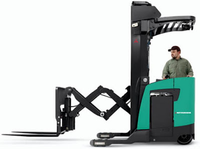 Reach Truck Mitsubishi kệ double deep pantograph