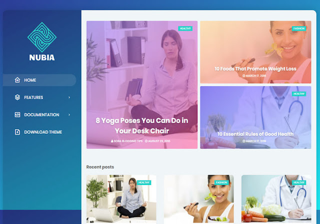 Nubia Premium Responsive Blogger Template