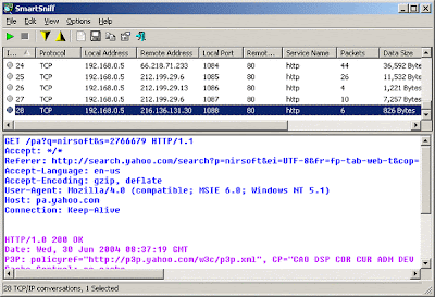 網路卡TCP/IP封包擷取工具，SmartSniff v2.10 繁體中文綠色免安裝版！