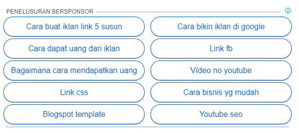 Cara Membuat Dan Memasang  Iklan Link Tautan 5 Susun Dari Google Adsense