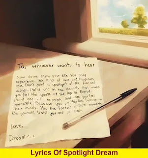 Lyrics Of Spotlight Dream