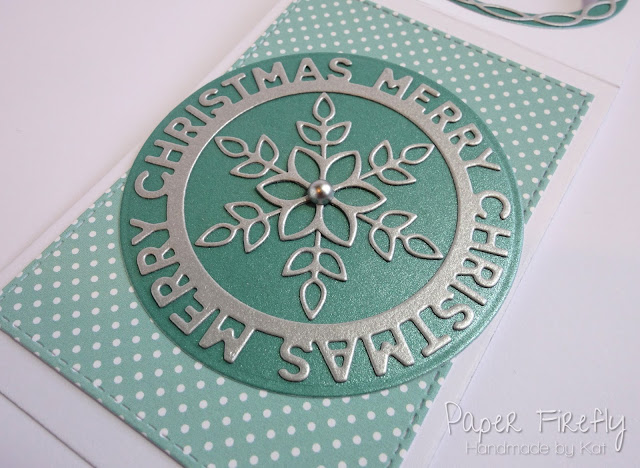 Christmas snowflake bottle tags using MFT dies