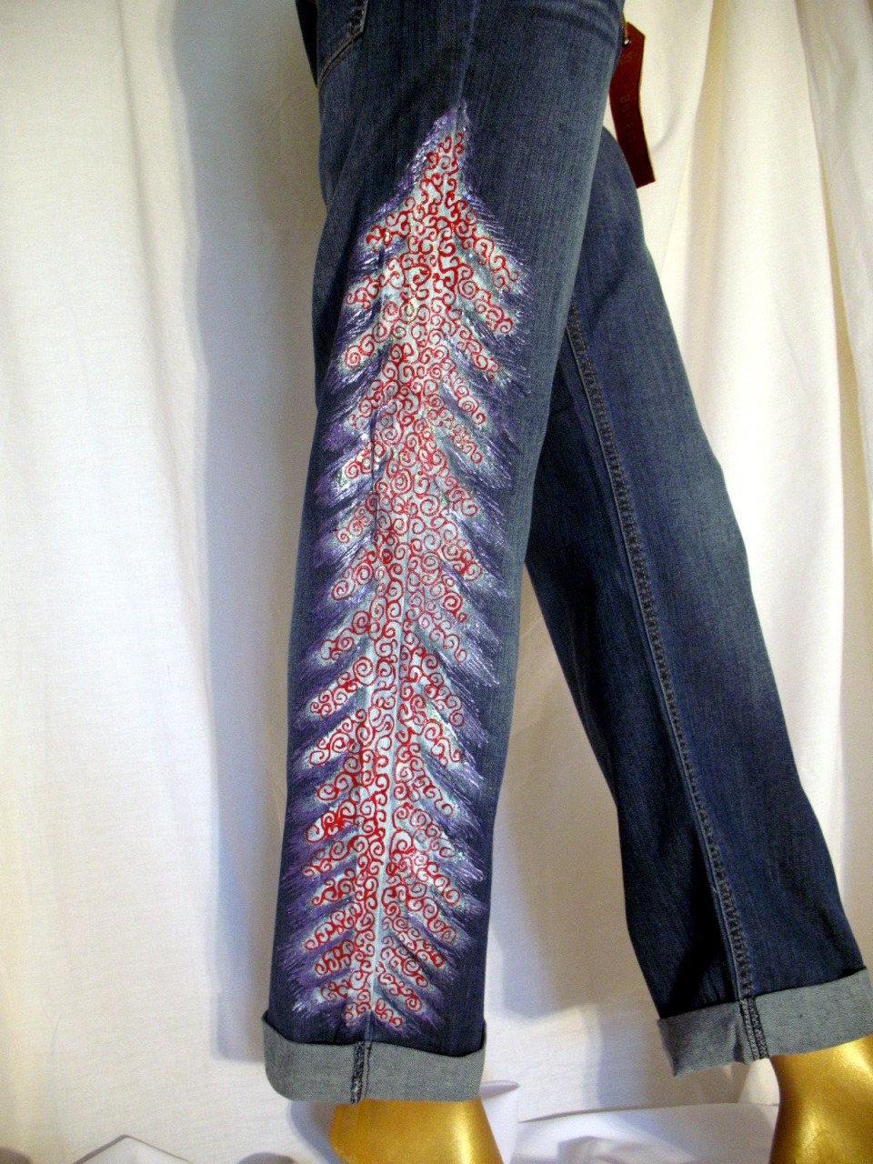 Barbietch: Hand Painted Denim Jeans