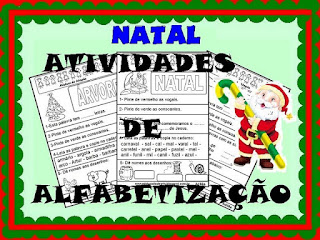 Atividades de alfabetização sobre natal