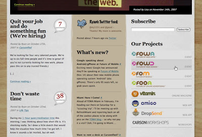 Carsonified, Excellent Blog Designs