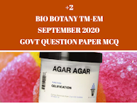 CLASS 12 (+2) BIO BOTANY TM-EM SEPTEMBER 2020 GOVT QUESTION PAPER MCQ 1 MARK QUESTIONS - ONLINE TEST - QUESTIONS 01-08