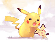 Pokemon Pikachu With Brother Vector TShirt . Corel