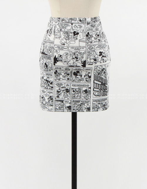 Cartoon Print Mini Skirt