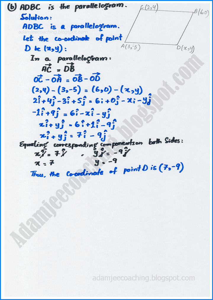 vectors-exercise-3-1-mathematics-11th