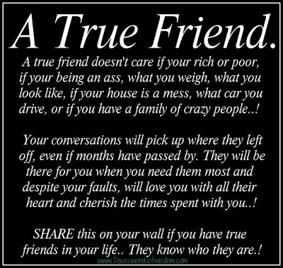 a true friend doesn't care if your rich