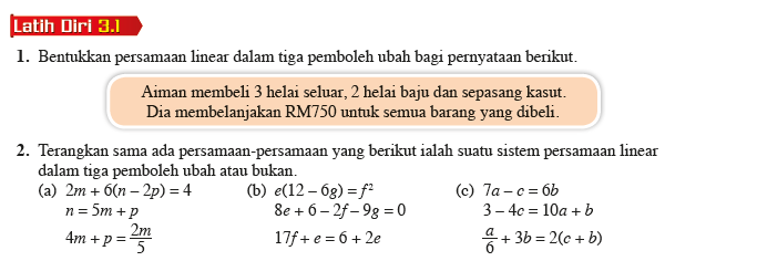 Jalan Kerja Lengkap Untuk Jawapan Dalam Buku Teks Matematik Tambahan Kssm Tingkatan 4 Bab 3 Sistem Persamaan Latih Diri Latihan Intensif Dan Latihan Pengukuhan