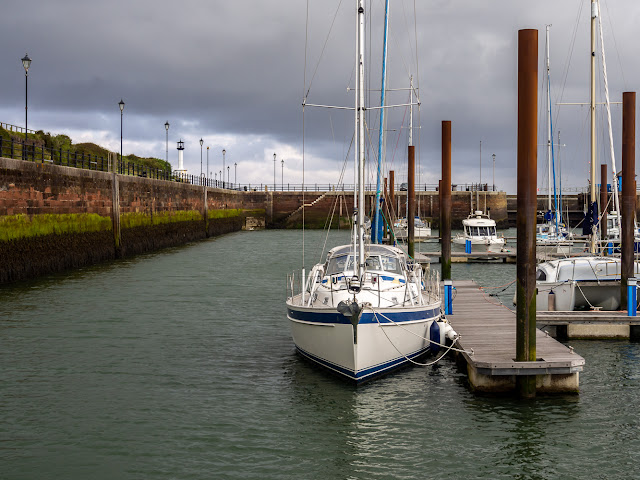 Photo of heavy clouds over Maryport Marina on Monday morning