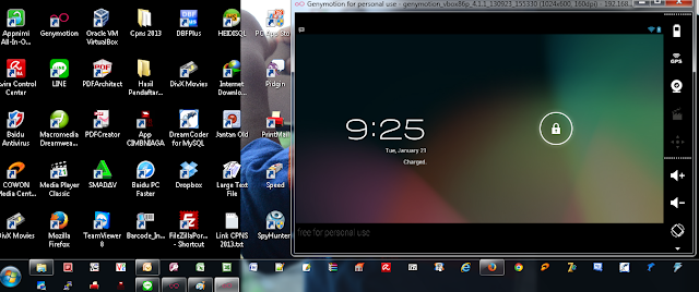 gambar OS Android dengan Emulator Genymotion