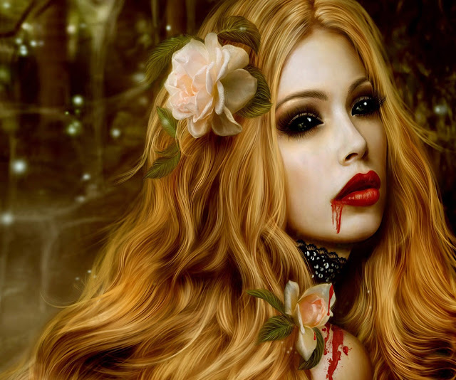 Digital art vampire,fantasy vampire,Vampire girl wallpaper