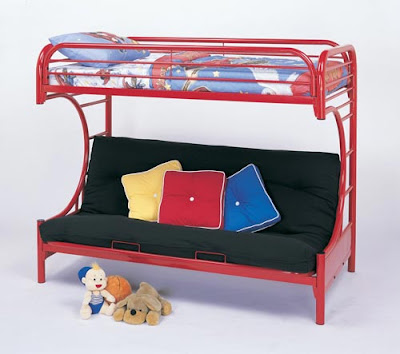 Red Metal Bunk Bed