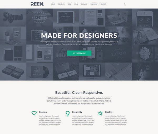 REEN Creative Portfolio Template PSD