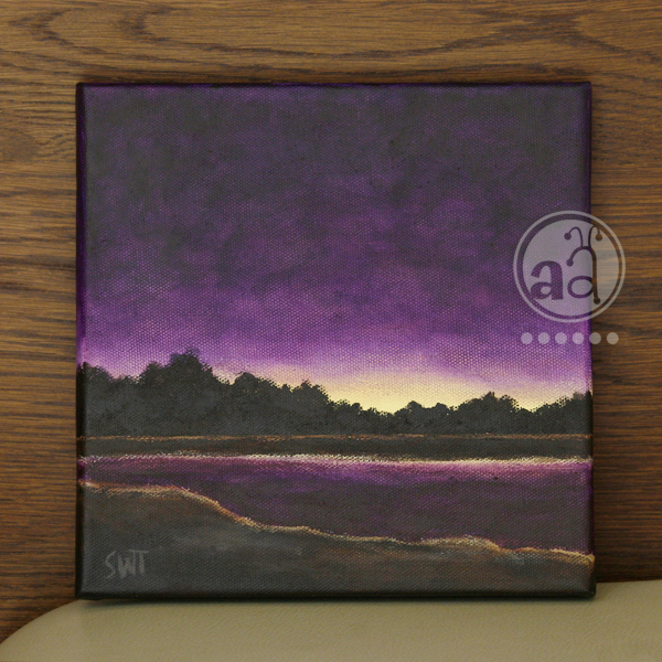 Last Moment Of Today Purple Sky Painting Artsy Ants