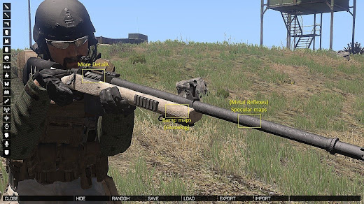 Arma3用dagger MODのRemington 700 と AW50、M40A2