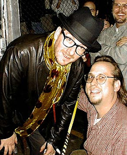 Elvis Costello with his biggest fan.