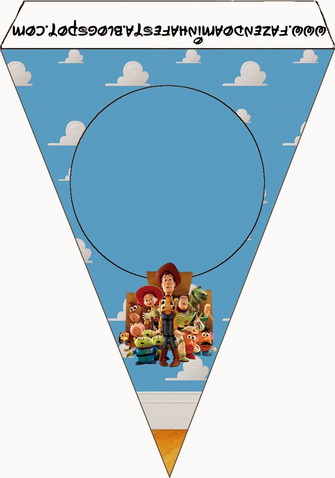 Free Printable Bunting of Toy Story 3.