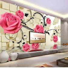 Rose Flower Wallpaper For Living Room Wall