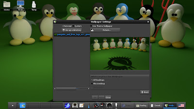 openSUSE 12.2 Enlightenment E17 change background advanced settings