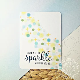 Sunny Studio Stamps: Born To Sparkle One Layer Stamped Background Card by Franci Vignoli