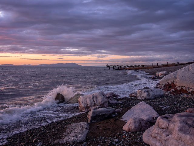 Photo of sunset on the beach at Maryport