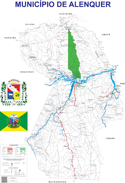 Mapa do Município de Alenquer - Pará - Brasil