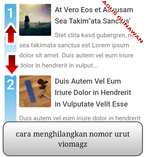 cara menghilangkan nomor urut viomagz
