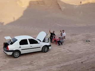 Our American guest ,who accompanied by Rashed as a knowledgeable tour guide and Vahid as a skillful driver, Started his trip from Tehran, the capital of Iran, pass through Qom, where he visited the Fatima Masumeh Shrine and then enjoyed spending some peaceful hours in desert near Isfahan.   