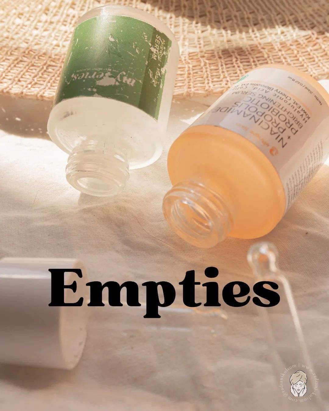 empties - My Series - Mugwort + Matcha Serum & eBright Skin - Niacinamide 8% + Propolis Probiotic Brightening Serum