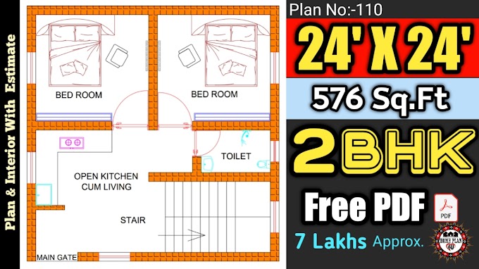 24 x 24 HOUSE PLAN II 24 x 24 HOUSE DESIGEN  II PLAN :110