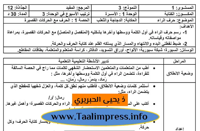 جذاذات الاسبوع.3.الوحدة.1.كتابة.حرف الراء.المفيد في اللغة العربية للمستوى الأول ابتدائي