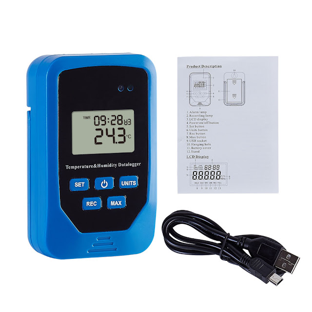 TL-505 LCD Digital Thermometer Temperature and Humidity Datalogger Record 80,000 Datas 