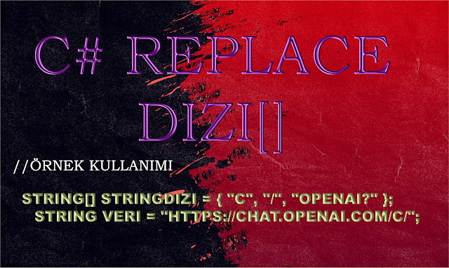 C# String Replace Metodunu Dizi Kullanma