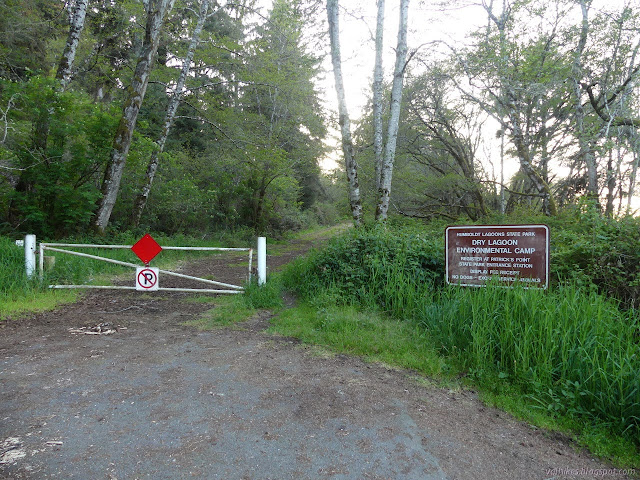 road to the camp behind a gate