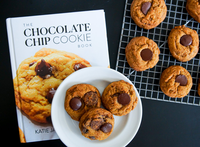 Brown Butter Maple Pumpkin Chocolate Chip Cookies with the chocolate chip cookie cookbook