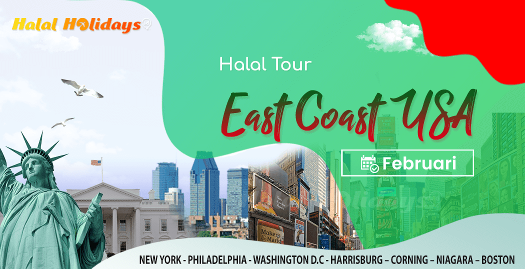 Paket Wisata Halal Tour Amerika East Coast USA Murah Februari