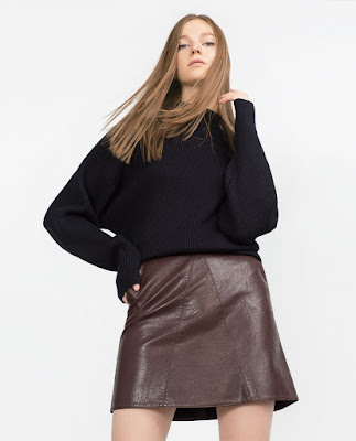 Zara Faux Leather Skirt