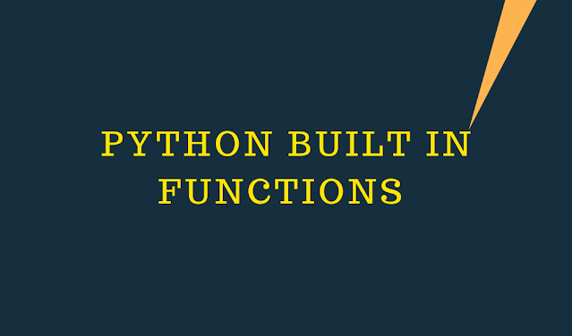 Python built in functions