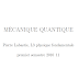 MÉCANIQUE QUANTIQUE cours pdf