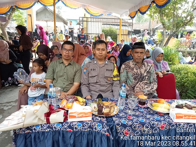 Pentas Seni dan Bazar, Personil Polsek Ciwandan Polres Cilegon Hadir di Tengah Warga