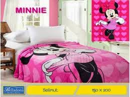 Jual Selimut belladona sutra panel minnie