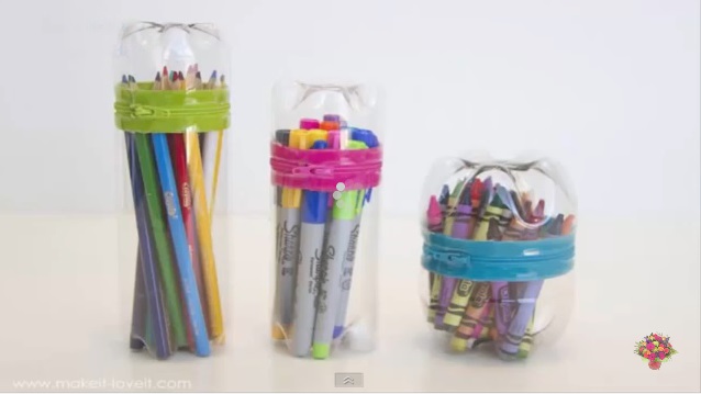 Cara Membuat Tempat Pensil Cantik Dari Botol Bekas